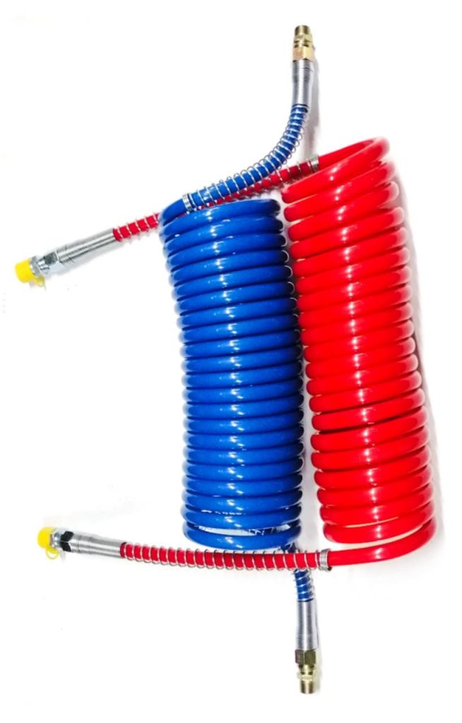 JUEGO MANGUERA TRAILER ROJA Y AZUL PLANA