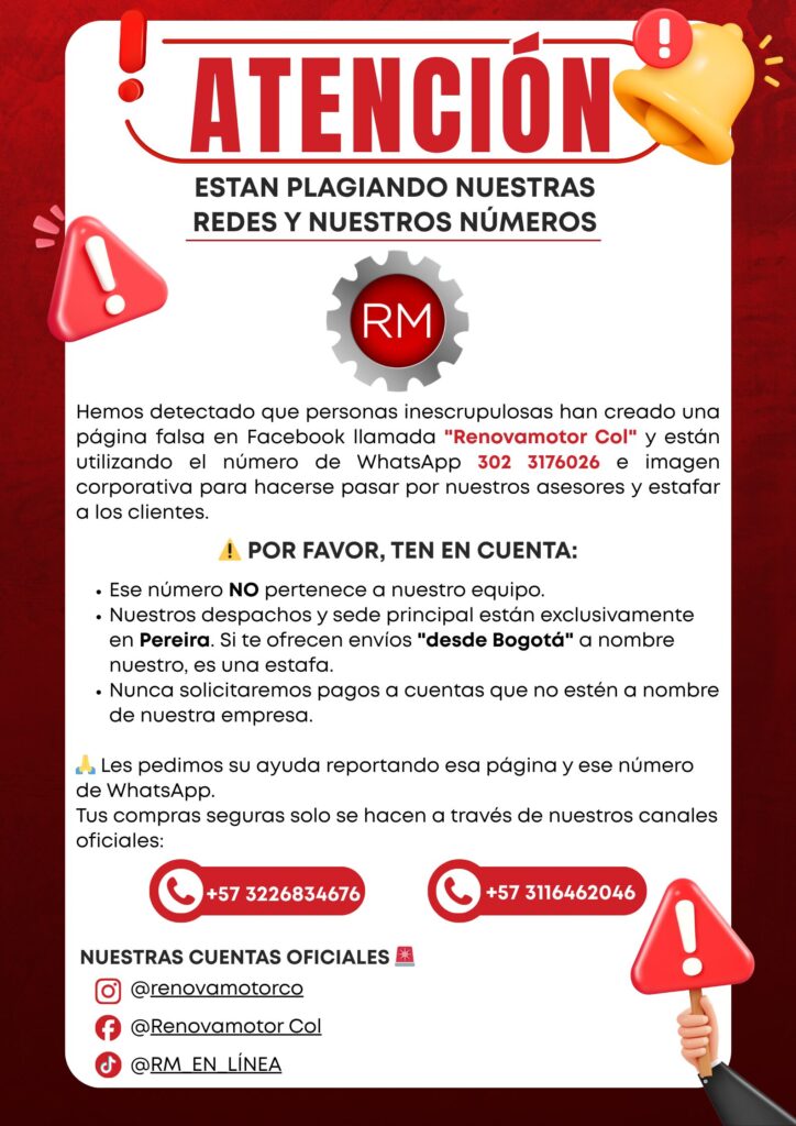 Alerta Importante de Fraude Renovamotor