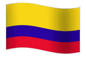 Bandera de Colombia ondeando